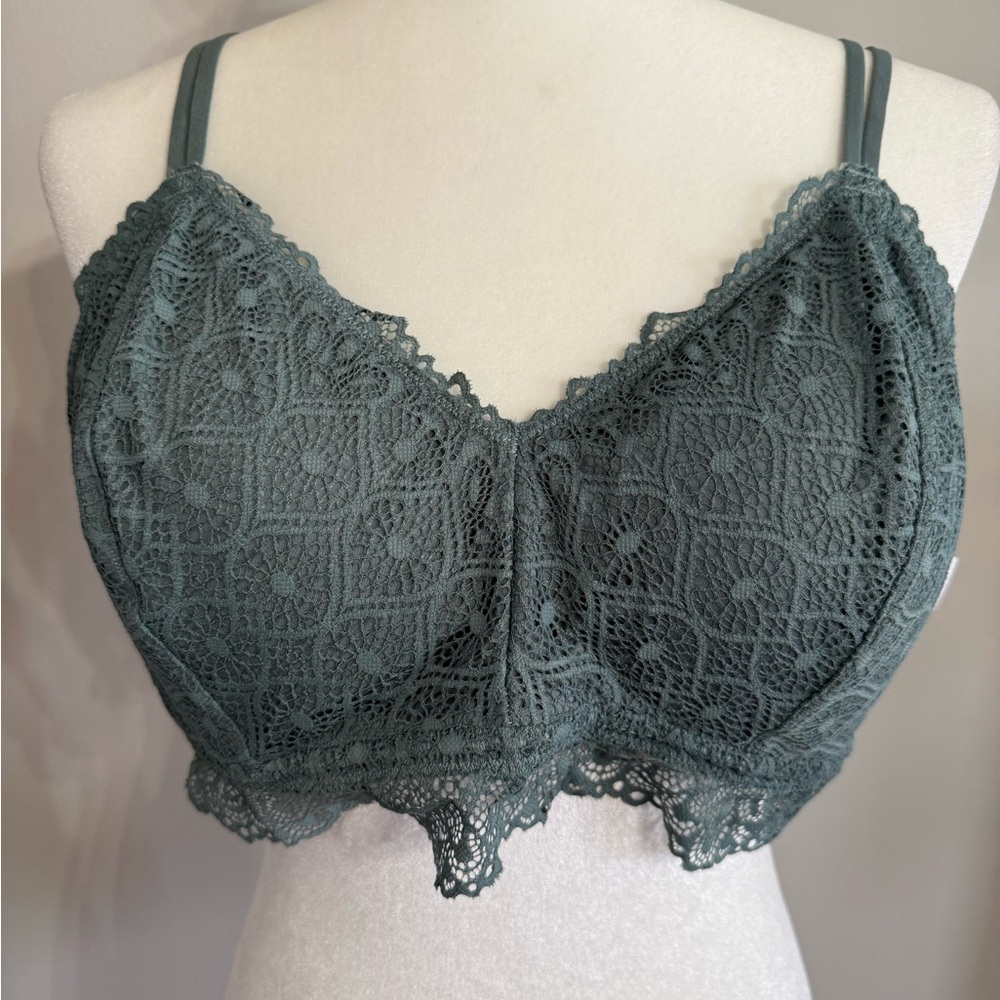 NWT Maurices Green Lace Bralette - Size XXL